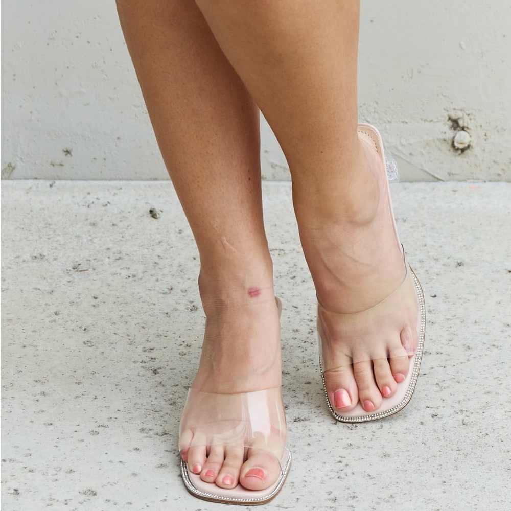 Make Myself Clear Mule Block Heels